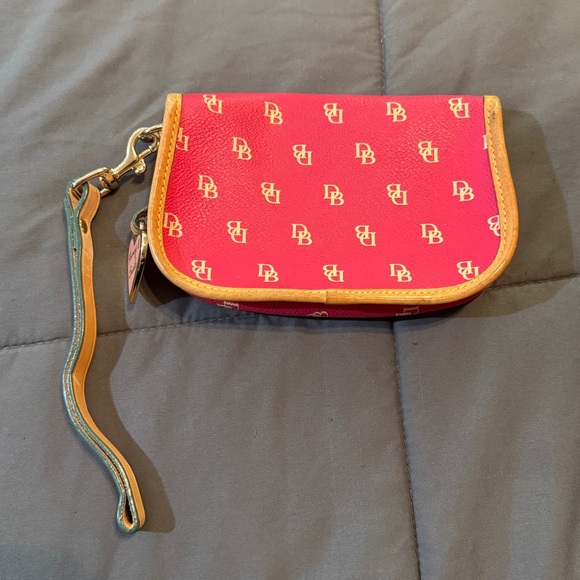 Dooney & Bourke Pink Monogrammed Wristlet - Picture 3 of 9